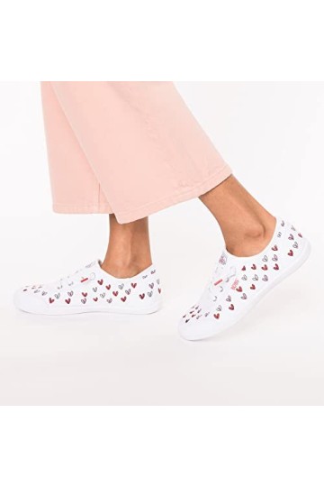 Skechers Femme Bobs B Cute Basket, Toile Blanche Multi, 38.5 EU