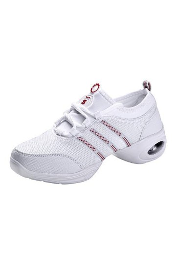 PADGENE Chaussures de Jazz pour Femmes, Baskets à Lacets-Coussin Respirant Dames Semelles Divisées Chaussures de Danse de Mar