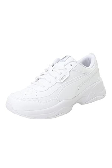 PUMA Femme Cilia Mode Baskets, Puma White Puma Silver, 42 EU