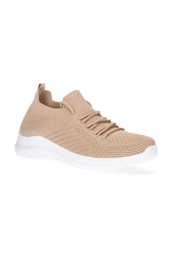 Baskets et Chaussure de Sport Confort de la Mode de Marche Running Sneakers Femme EU 36-41 38 EU Beige