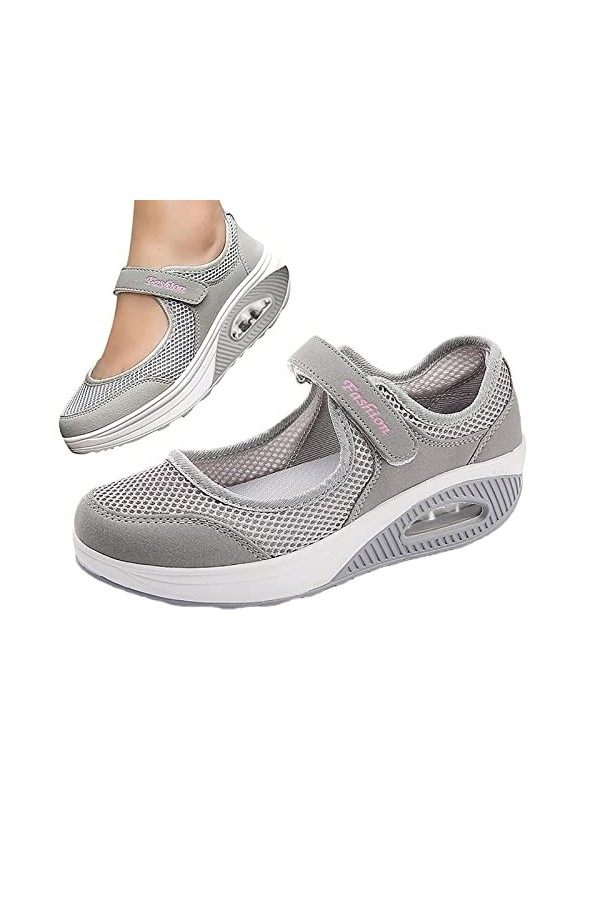 Stronrive Chaussures Marche pour Femmes, Chaussures Marche À Coussin dair, Chaussures Travail Confortables en Maille pour In