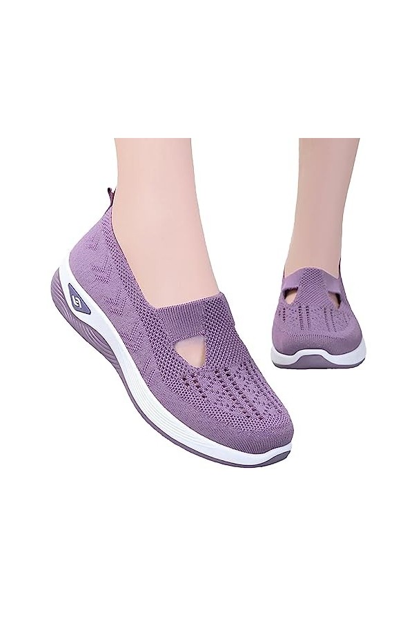 Chaussures de marche orthopédiques pour femme | Chaussures légères à enfiler – Baskets de randonnée dextérieur pour femme, c