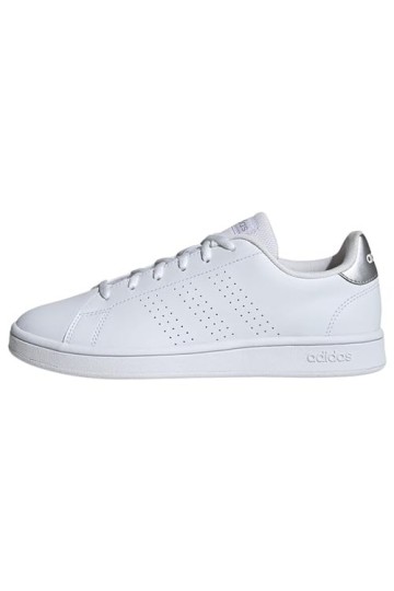 adidas Femme Advantage Base Court Lifestyle Chaussures Basket, Nuage Blanc Nuage Blanc Argent, 39 1/3 EU