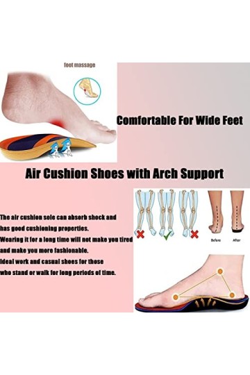 Dfcdcoo Baskets orthopédiques pour femme, baskets orthopédiques pour femme, chaussures de marche à enfiler à coussin dair, s