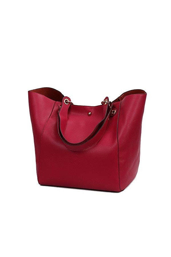 Coolives Sac Cabas 2 en 1 Sac à épaule pour Femme en Cuir PU élégant Sacs a Main Chic Sac a Tote Vintage Hobo Sac fourre-Tout