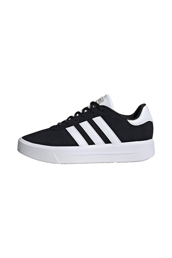 adidas Femme Court Platform Suede Basket, Core Black/FTWR White/FTWR White, 38 EU
