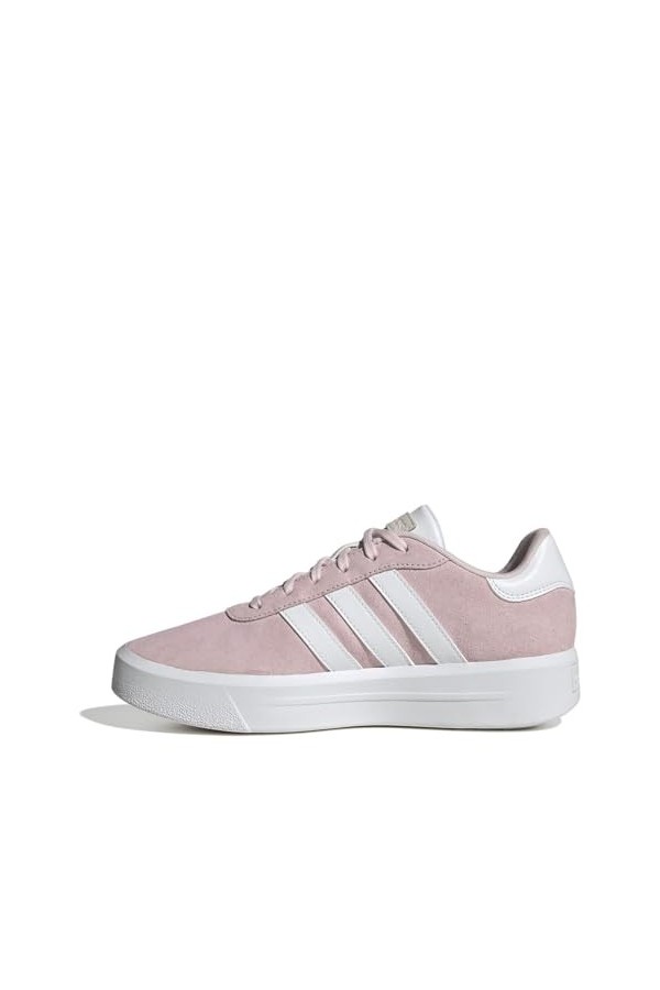 adidas Femme Court Platform Suede Basket, Core Black/FTWR White/FTWR White, 38 EU