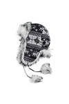 Générique Bonnet Style Chapka péruvien Taille 56-58cm doublé Chaud Hiver Neuf Adulte Motif noël cerf Flocon Hommes Femmes Mix