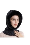 Chapkas Tricot Torsadé Duveteux Fourrure Chapka Chapeau Hiver en Fausse Fourrure Thermique Chaud Femme Ado Fille Anti-Vent Ch