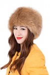 Landove Bonnet dhiver en fourrure synthétique rond pour femme, élégant, confortable, tendance, style russe, style cosaque, e