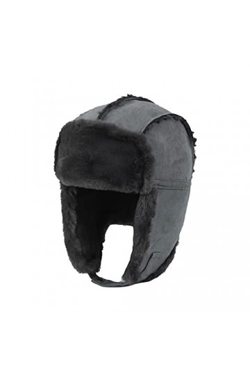 Qchomee Femme Chapka Peluche Chapeau de Trappeur Aviateur Russe Chasse Hiver Thermique Bonnet Ski Snowboard avec Cache-oreill
