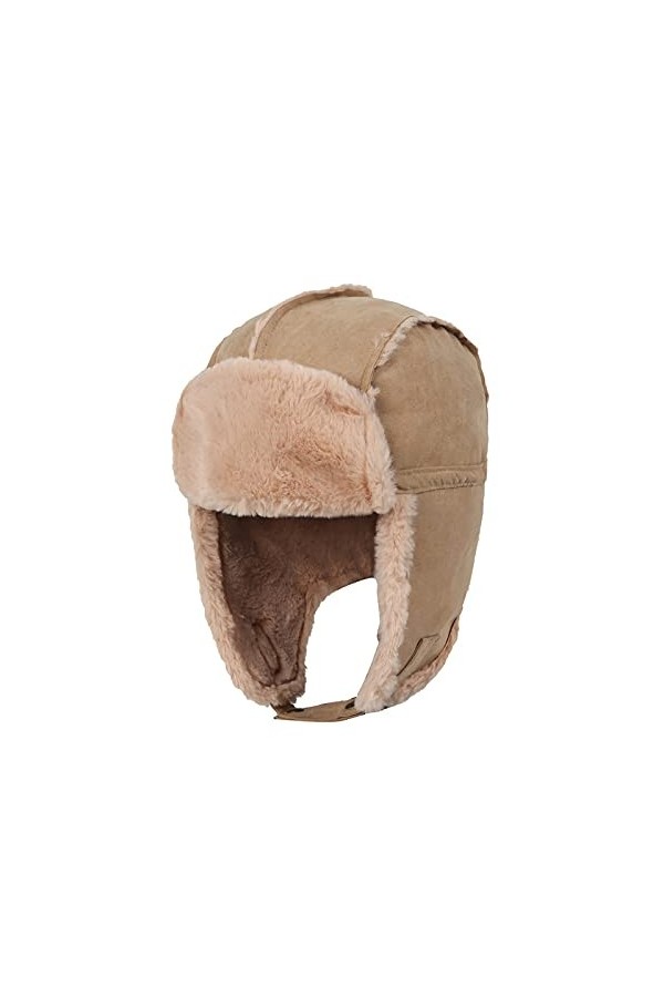 Qchomee Femme Chapka Peluche Chapeau de Trappeur Aviateur Russe Chasse Hiver Thermique Bonnet Ski Snowboard avec Cache-oreill