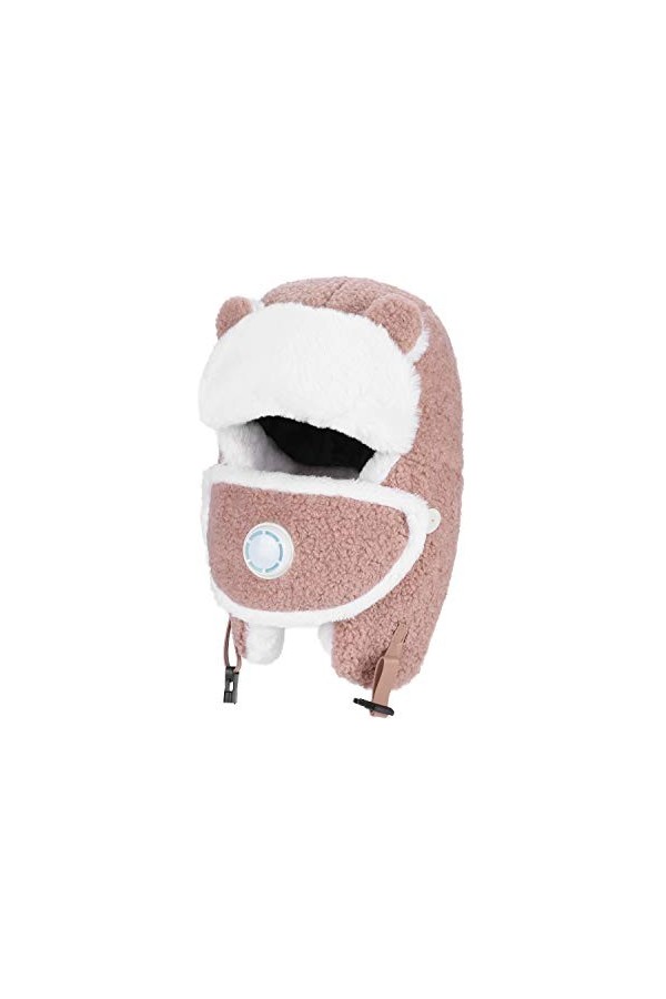 Chapka femme bonnet hiver chaud chapeau de Trappeur en Fausse Fourrure bonnet daviateur anti-vent avec oreillettes pliable c