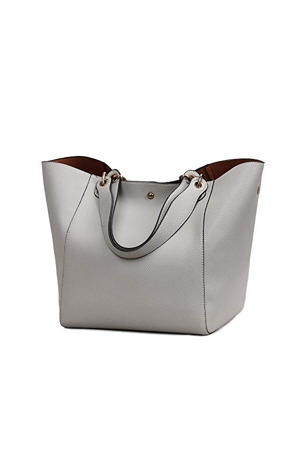 Coolives Sac Cabas 2 en 1 Sac à épaule pour Femme en Cuir PU élégant Sacs a Main Chic Sac a Tote Vintage Hobo Sac fourre-Tout