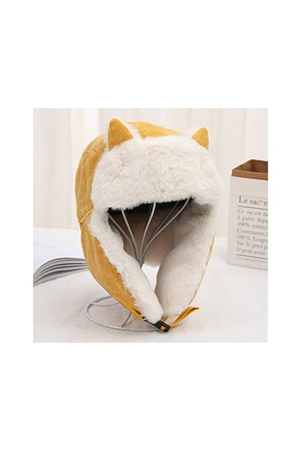 PURRL Femmes Chaud Cache-Oreilles épaissir Oreille Rabat Chapeau Hiver résistant au Froid Chaud Coton Chapeau Chat Oreilles C