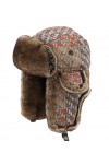 Insun Unisex Chapka Chaud Chapeau de Trappeur en Fausse Fourrure Ushanka Chapeau de Chasse Russe Noir Suède XL