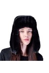 GIBZ Chapeaux de Trappeur en Peluche pour Femme, Casquette Aviateur Doux en Fausse Fourrure, Chapka Hiver Chaude avec Oreille