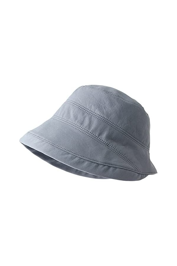 Feiboyy Chapka Fourrure Noire Chapeau de Vacances pour Femme Sun Summer Sun Beach Fishermans Hat Casquette Taxi Grey, One Si