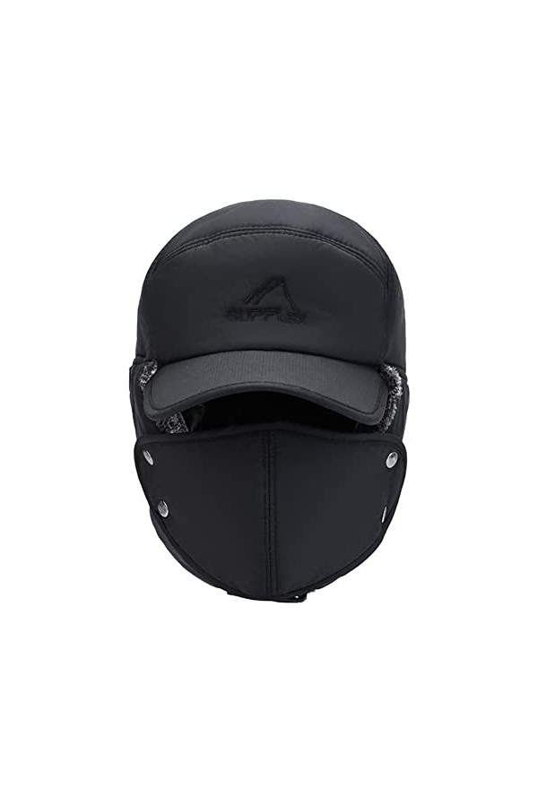 Dhiver Chapka Chapeau de Trappeur pour Homme et Femme Unisex Bomber Casquettes Bonnets Chapeaux Hiver Anti Vent Trappeur Cas