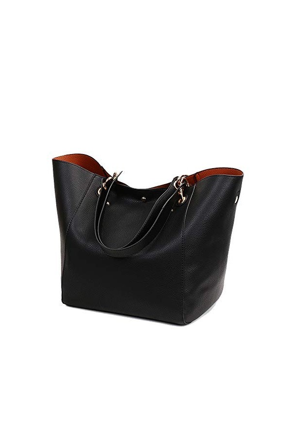 Coolives Sac Cabas 2 en 1 Sac à épaule pour Femme en Cuir PU élégant Sacs a Main Chic Sac a Tote Vintage Hobo Sac fourre-Tout