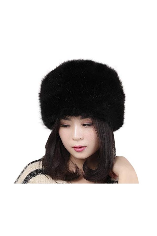 IBLUELOVER Chapeau de Fausse Fourrure Bonnet Hiver Thermique Toque Chapka Russe Femme Homme Cache-Oreilles Bonnet de Ski Chau