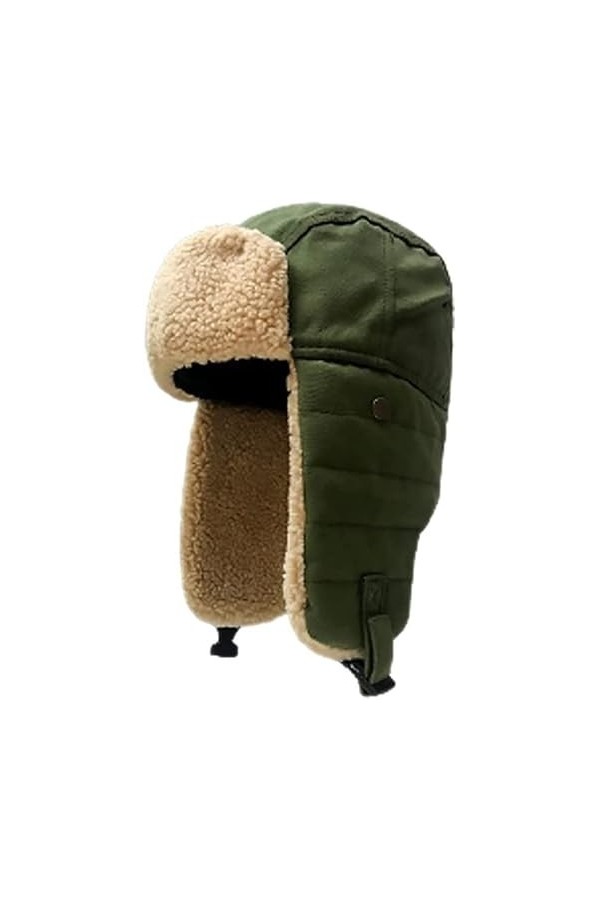 AUGUSE Unisex Chapka Chapeau de Trappeur Chaud Bomber Chapeaux Earflap Russe Chapeau Hommes Femmes Oreille Rabat Chapeau dhi