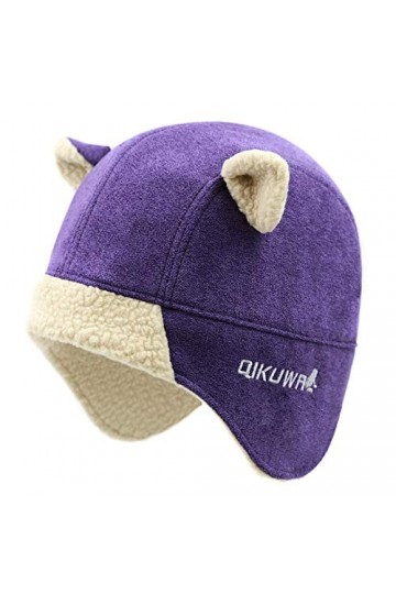 Insun Femmes Chapka Beanie Chapeaux avec Couvre Oreilles dhiver Anti Vent Casquette Violet 1 52-64cm