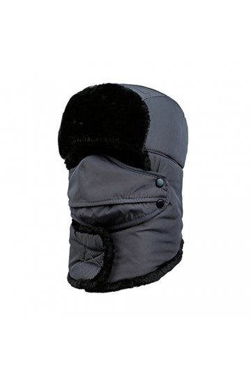 Yimidear Unisexe Hiver Chapka en Fausse Fourrure Bonnets Chapeaux Snowboard Chapeau Épais Chaud Coupe-Vent Antipoussière Chap
