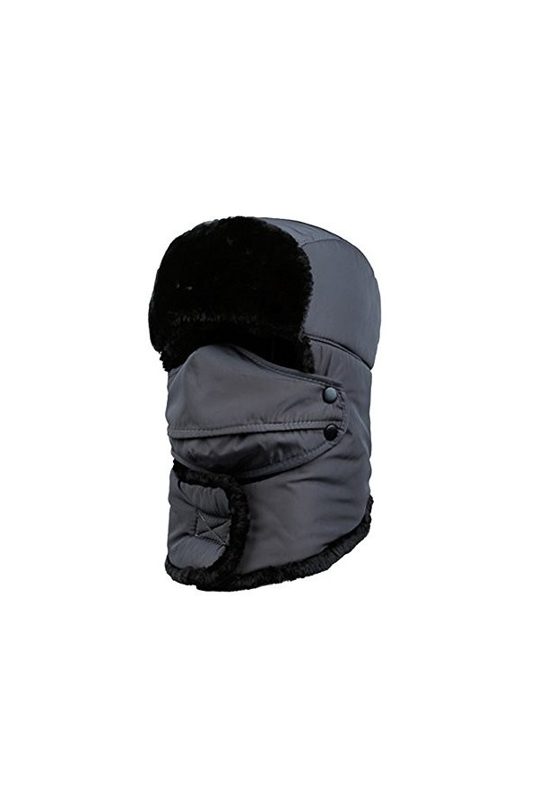 Yimidear Unisexe Hiver Chapka en Fausse Fourrure Bonnets Chapeaux Snowboard Chapeau Épais Chaud Coupe-Vent Antipoussière Chap