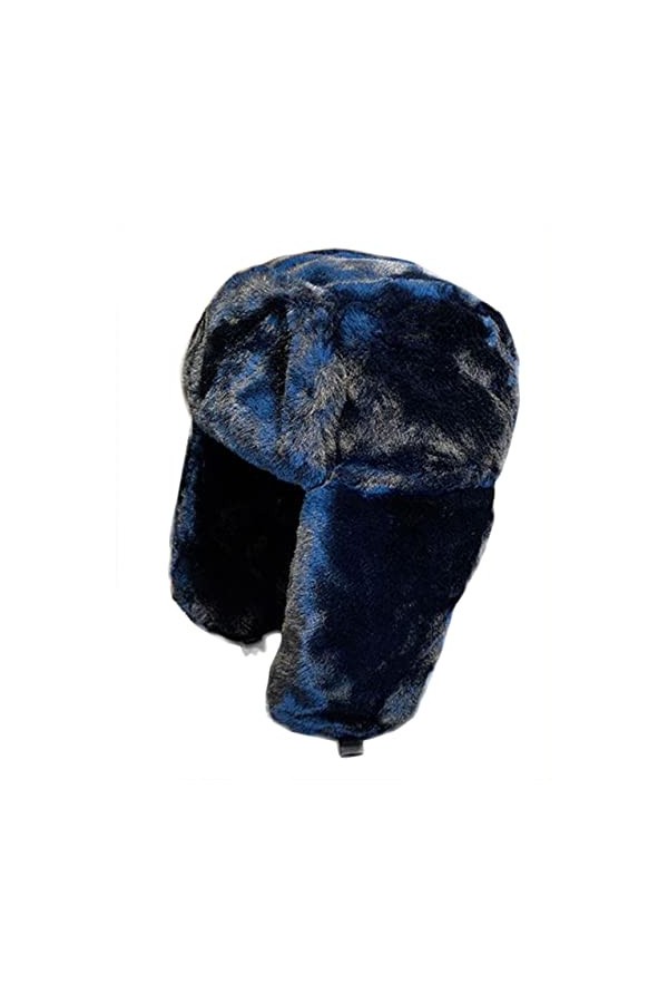 Chapeau de trappeur en fausse fourrure pour femme - Chapeau russe avec boucle - Chapeau daviateur chaud pour le ski, le cycl