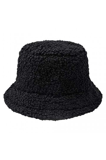 papasgix Chapeau Sherpa pour Femmes Homme Élégant Style Nounours Faux-Fourrure dhiver Printemps Fourrure Hat Chapeau Pêcheur
