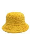 ZLYC Chapeau dhiver en fausse fourrure pour femme, Jaune Fourrure, taille unique