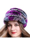 AnKoee Chapeau Casquette Femme Hiver Fausse Fourrure Chapkas Fille Bonnet Chapeaux Blanc 