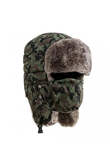 Bluelans® Bonnet en fourrure de renard - Bonnet dhiver pour femme - Bonnet daviateur - Bonnet daviateur - Bonnet en fourru