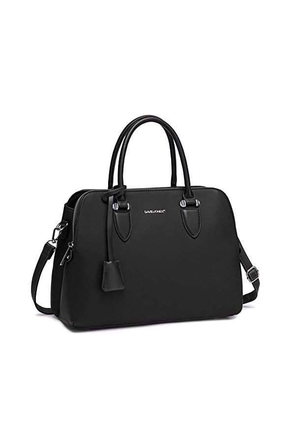 David Jones - Sac Tote Ville à Main Femme Bugatti - Cabas Fourre-Tout Cuir PU Porté Epaule Bandoulière - Multi Poche Plusieur