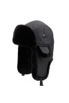 Insun Unisex Chapka Chaud Chapeau de Trappeur en Fausse Fourrure Ushanka Chapeau de Chasse Russe Noir 1 S