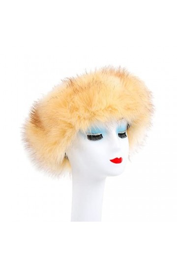 ihreesy Chapeau en Fourrure Fausse Fourrure de Renard pour Hiver, Anti-Vent et Froid Chapeau en Fausse Fourrure pour Femme Él