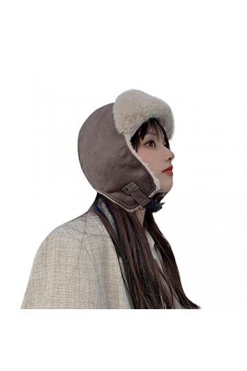 Chapeau de trappeur en fausse fourrure pour femme,Chaud et épais,Cache-oreilles,Pour la chasse, lhiver, le ski, la neige,Bon
