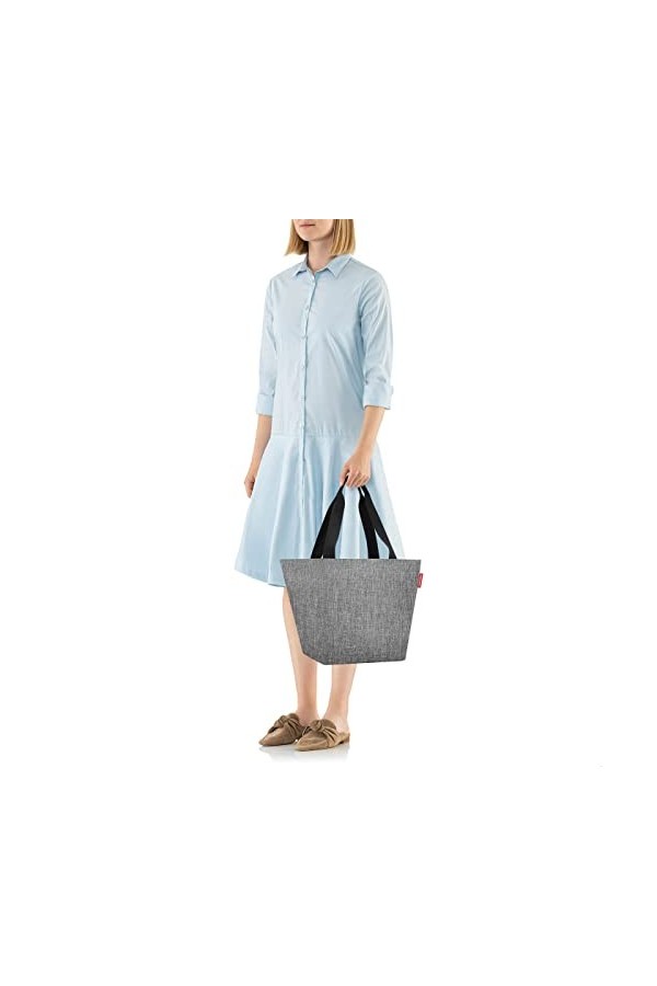 reisenthel shopper M - sac de shopping pour vos courses, 1 poche intérieure zippée, fond du sac carré pour plus de stabilité,
