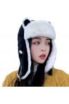 Lot de 2 chapeaux dhiver pour femme avec cache-oreilles et oreilles dours Kawaii - Bonnet de ski aviateur trappeur Ushanka 