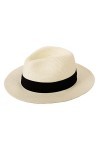 Anycosy Chapeau de paille Panama pour femme, chapeau de soleil dété large bord floppy fedora Beach Cap UPF50 + cadeau de la 