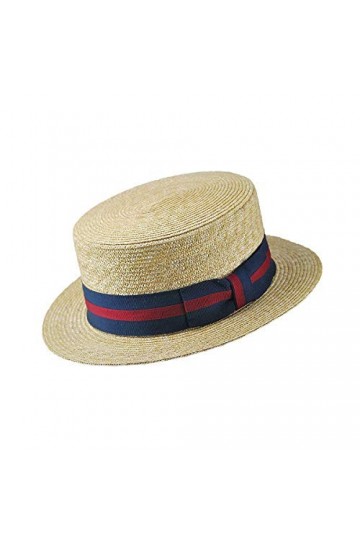 Jaxon & James Chapeau Canotier en Paille avec Bandeau à Rayures Naturel XXL