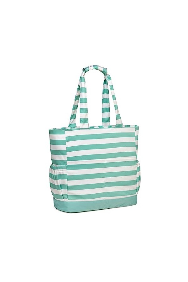 Sac de Plage, VASCHY Résistant à leau Grand Cabas Femme Pliable Léger Sac à Bandoulière dÉté avec Fermeture à Glissière et 