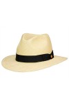 Mayser Chapeau Menton Paille Panama Femme/Homme - Made in The EU Protection UV de Soleil avec Ruban Gros Grain Printemps-été 