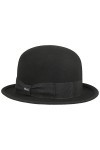 Lipodo Chapeau Melon en Feutre pour Enfant - Made in Italy de avec Ruban Gros Grain Printemps-été - 53 cm Noir