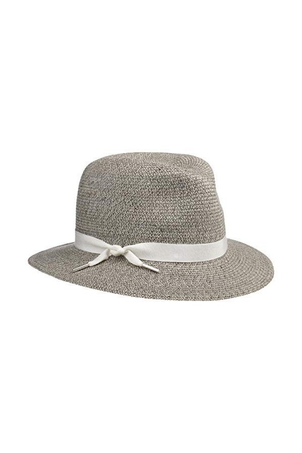 Mayser Chapeau à Bordure Nane Crushable Classic Femme - Made in The EU en Paille dété Printemps-été - L 59-60 cm Gris-mouc
