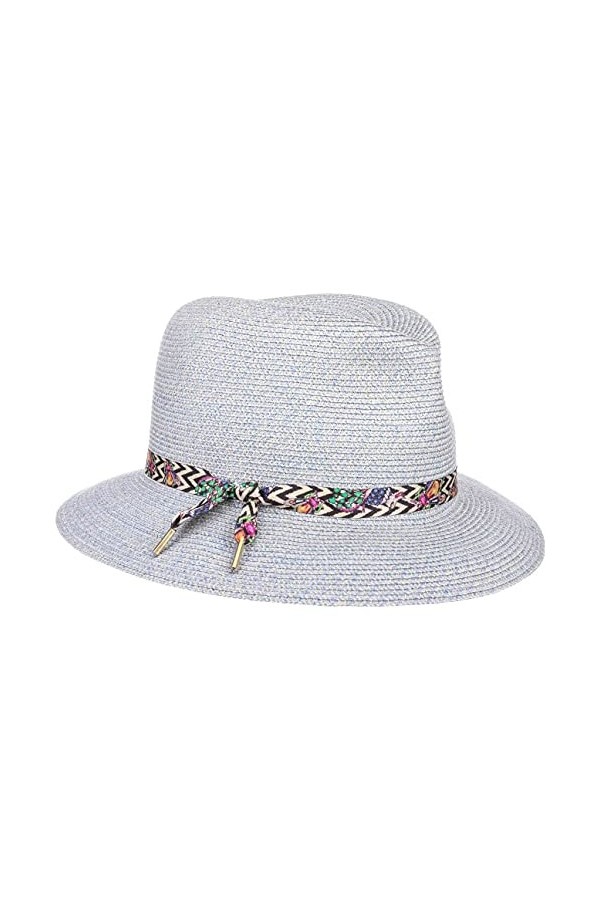Mayser Chapeau à Bordure Nane Crushable Classic Femme - Made in The EU en Paille dété Printemps-été - L 59-60 cm Gris-mouc