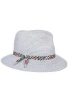 Mayser Chapeau à Bordure Nane Crushable Classic Femme - Made in The EU en Paille dété Printemps-été - L 59-60 cm Gris-mouc