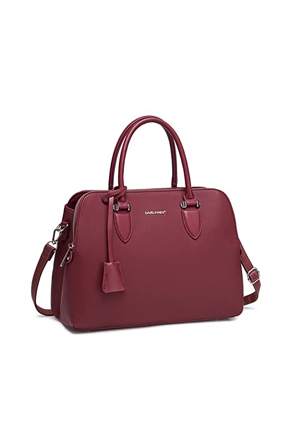 David Jones - Sac Tote Ville à Main Femme Bugatti - Cabas Fourre-Tout Cuir PU Porté Epaule Bandoulière - Multi Poche Plusieur
