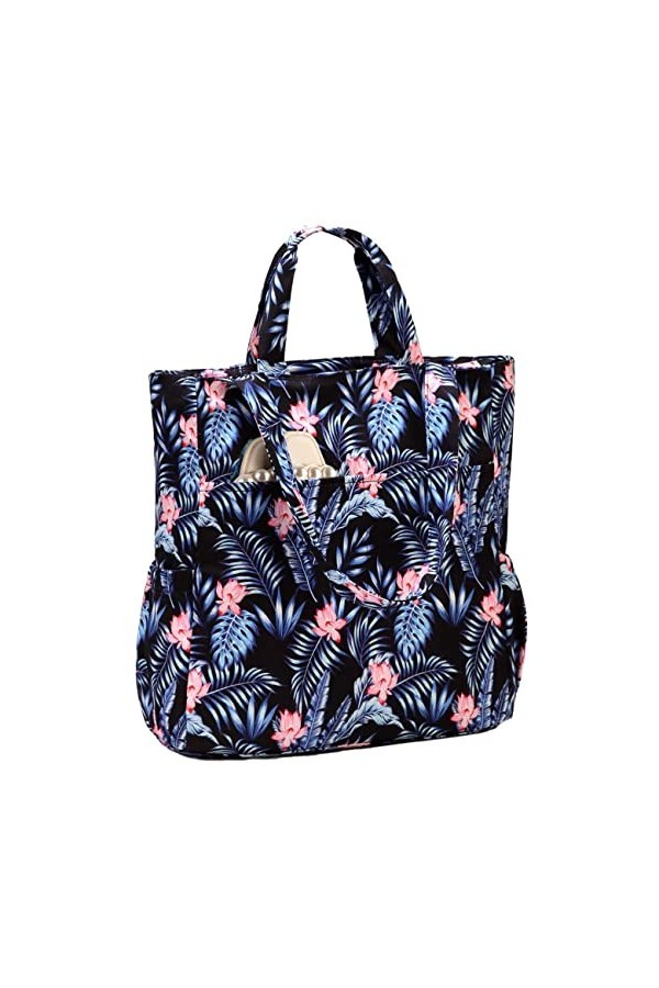 VASCHY Sac de Plage, Sac de Plage Femme Résistant à lEau Sac Toile Léger à Motif Cabas de Voyage Sac Fourre pour Plage, Voya